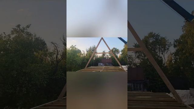 Афрейм дом, треугольный дом. собрали вдвоём) весь процесс от а до я! смотреть онлайн