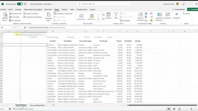 Como usar BUSCARV cuando hay DATOS REPETIDOS, usarlo como una función FILTRAR. смотреть онлайн