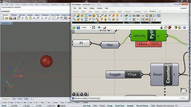 NOC Python Grasshopper: 11 3d bouncing ball смотреть онлайн