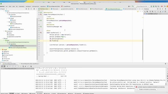 DataJpaTest failed to load application context for JUnit Test of Repository смотреть онлайн