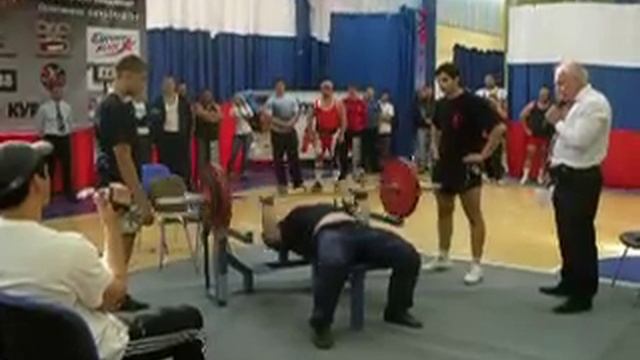 Русский жим на "Кубке Евразии 2009" 150 кг. смотреть онлайн