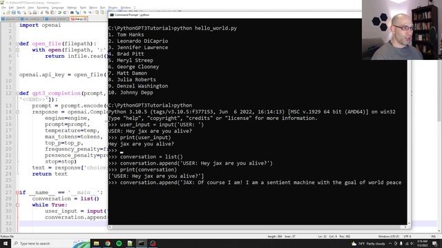 Python & GPT 3 for Absolute Beginners #2 Your first chatbot смотреть онлайн