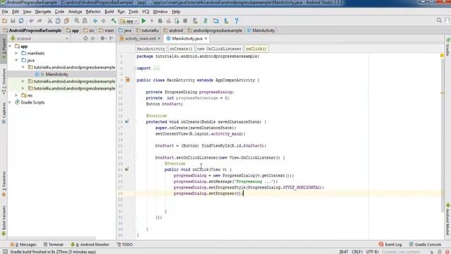 Android ProgressBar Tutorial - Android Studio Tutorial for Beginners смотреть онлайн