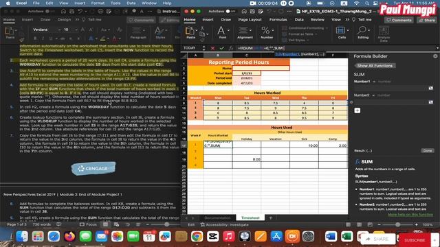Excel Module 3 SAM End of Module Project 1 (Pt 1-7) смотреть онлайн