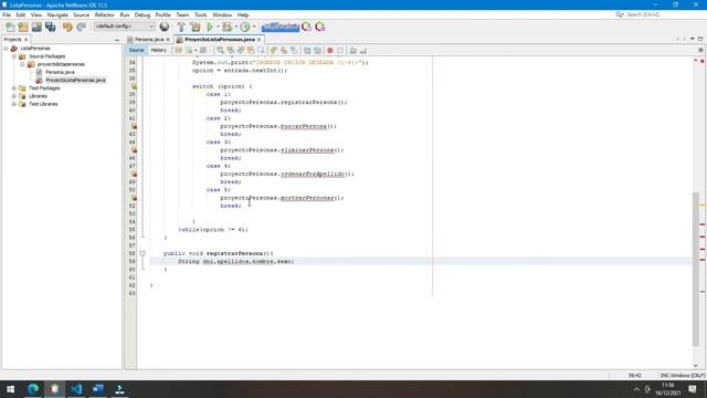 JAVA IV SISTEMA REGISTRO PERSONAS смотреть онлайн