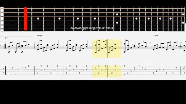 Cranberries Ode To My Family # Acoustic guitar lesson note tabs смотреть онлайн