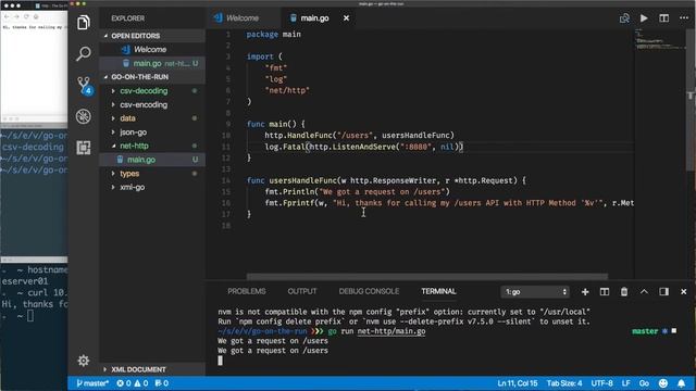 ep005.01 - The Basics of a Simple HTTP Server in Go смотреть онлайн