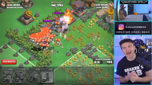 "OMG... WE GOT THE NEW GRAVEYARD SPELL!" ▶️Clash of Clans◀️ 1,000,000 ANGRY SKELETONS IN ONE TAP смотреть онлайн