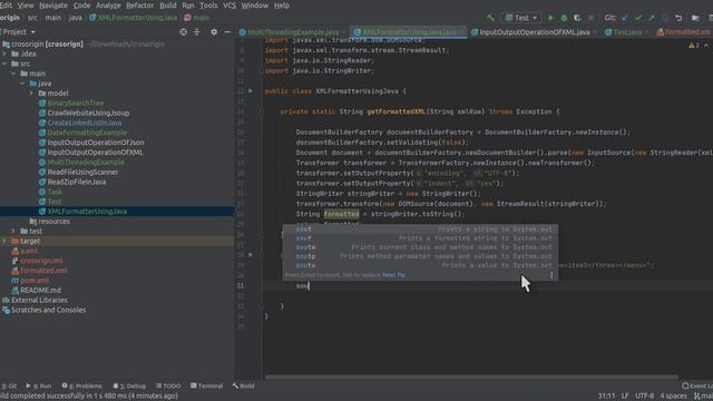 Formatting XML using java смотреть онлайн