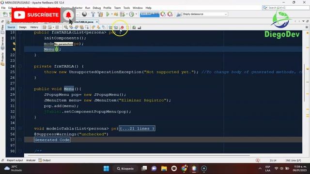 Menu desplegable dentro de Jtable en Java Swing (JPopupMenu) смотреть онлайн