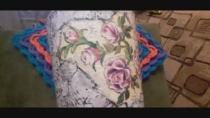 Декупаж пластикового ведерка. Делаем из ведёрка, цветочный горшок.