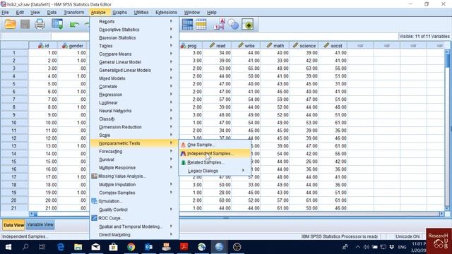 SPSS (12): Nonparametric Tests | Mann-Whitney, Kruskal Wallis, Wilcoxon, Friedman смотреть онлайн