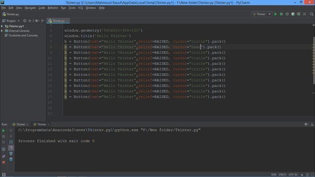 6 - كيفيه انشاء Cursor فى ( Python , Tkinter ) لتطبيقات سطح المكتب смотреть онлайн