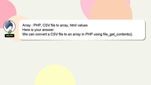 Array : PHP, CSV file to array, html values смотреть онлайн