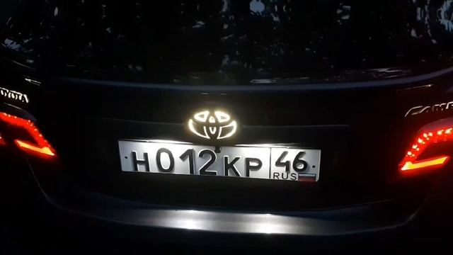 Подсветка логотипа и надписей TOYOTA & Camry смотреть онлайн
