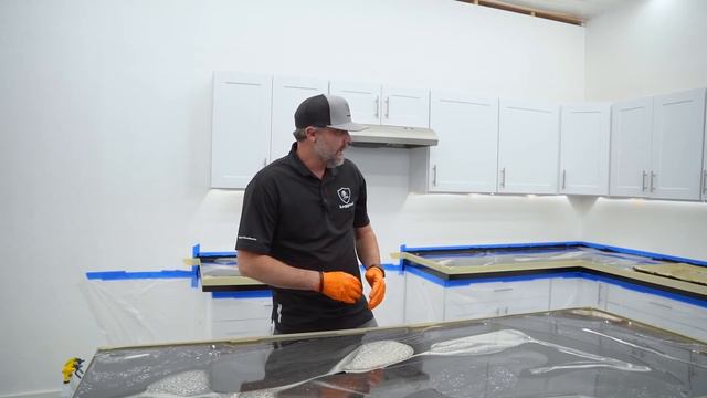 DIY Countertop Remodel Ideas | Epoxy Dirty Pour Technique On Custom Kitchen Countertops Tutorial смотреть онлайн