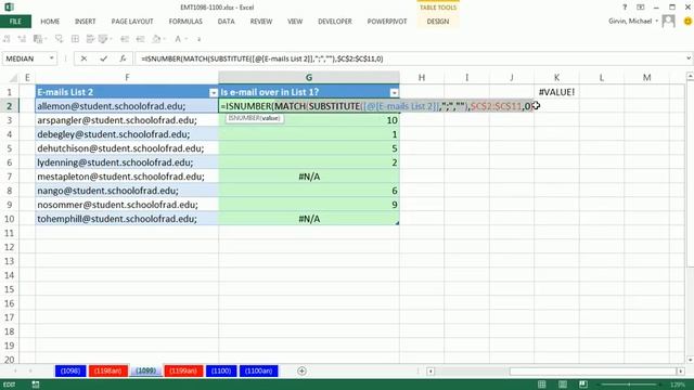 Excel Magic Trick 1099: Compare 2 Lists with semi-colon discrepancies, Excel Table For Dynamic Rang смотреть онлайн