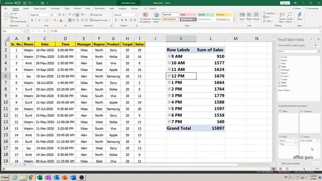 How to apply Date & Time Group in Pivot Table | Excel में Date & Time group कैसे लगाए? смотреть онлайн