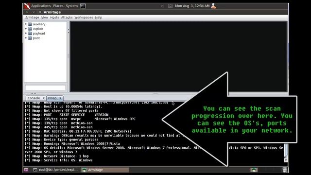 Using Armitage & Metasploit on BackTrack 5 смотреть онлайн