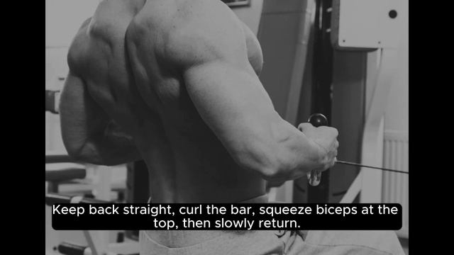 Biceps #28 Barbell Curl With Band
