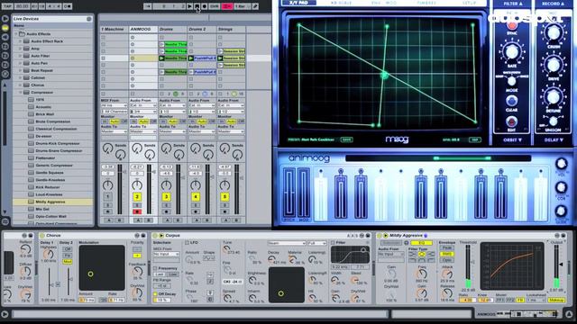 Using Moog Animoog w/ Ableton Live - iPad / iOS Sound Design Tutorial Pt 3 смотреть онлайн