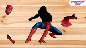 Человек-паук, неправильные блоки, пазлы для детей, супергерой Marvel, Танцующий алфавит для детей