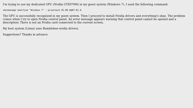 Ubuntu: VirtualBox GPU Passthrough from Linux Host to Windows Guest смотреть онлайн