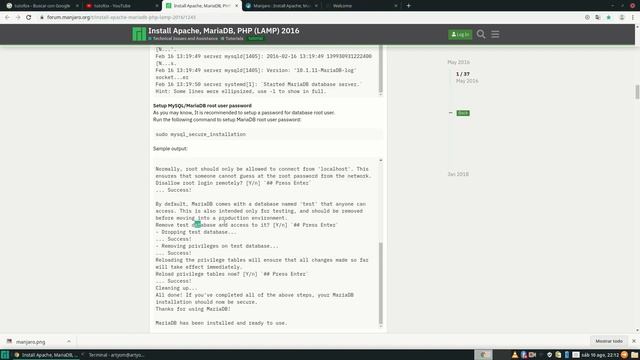 Manjaro / Arch - How to Install Apache PHP Mysql PhpMyadmin смотреть онлайн