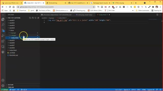 Use Visual Studio Code online to upload a photo to your GitHub site. смотреть онлайн