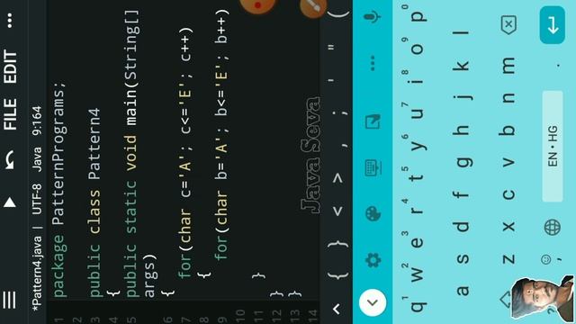 Character Pattern-4 Programs In JAVA | Pattern Programs In Java|Java Patterns| Learn Java In Mobile смотреть онлайн