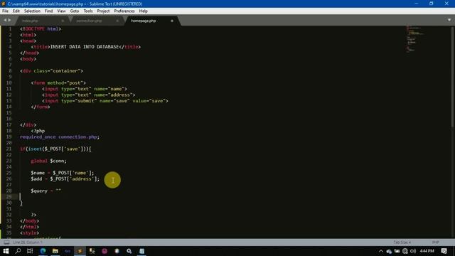 insert data into database using php смотреть онлайн