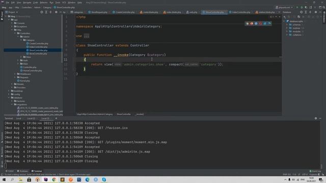 Laravel создание Блога 9. Получение одной категории. Страница категории смотреть онлайн