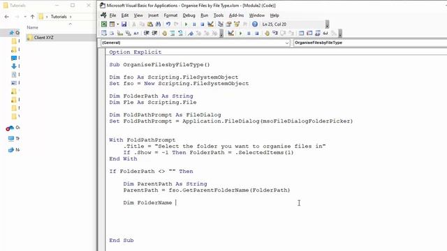 Excel VBA: Organise Files into Subfolders based on File Type смотреть онлайн