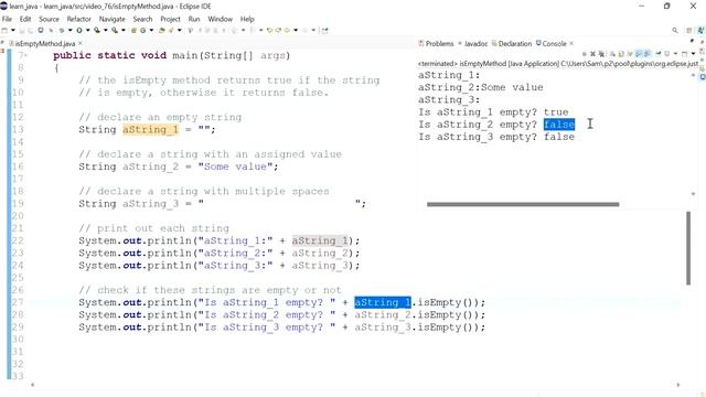 Java 76: The isEmpty() method смотреть онлайн