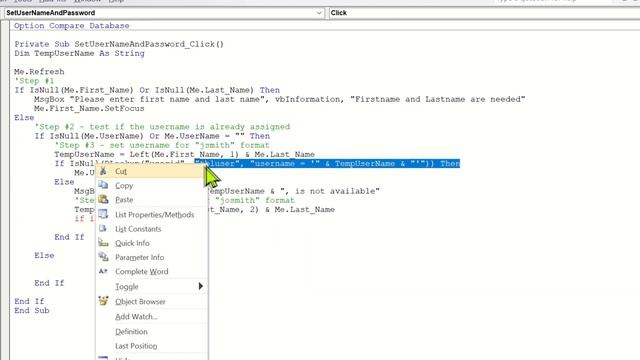 MS Access: How to Set or Assign Username to the User смотреть онлайн