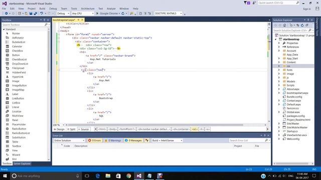 How to use bootstrap navbar class in asp net || visual studio 2015 #bootstrap tutorials 6 смотреть онлайн