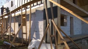 Кликфальц Grand Line с переходом на стену. Каркасный дом в с