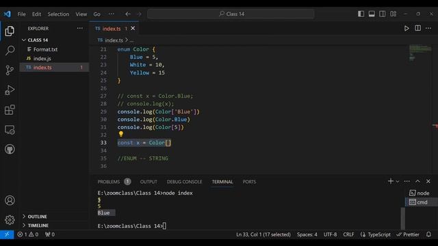 Class 14 - Part 2/3 -Enums in TypeScript смотреть онлайн