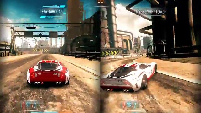 Играем на двоих в SplitSecond смотреть онлайн