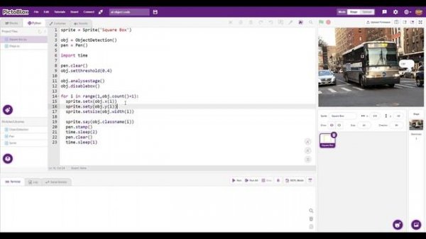 AI OBJECT DETECTOR USING PYTHON IN PICTOBLOX