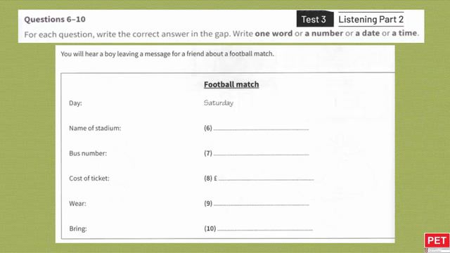KET Listening 2020 Cambridge A2 KEY for schools TRAINER 2020 Practice Test 3 with ANSWER KEY 0 смотреть онлайн