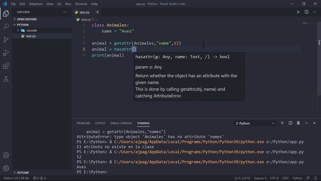 Curso de python desde cero Funciones para atributos getattr, hasattr, setattr y delattr #47 смотреть онлайн