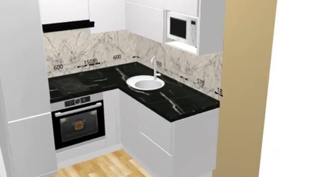 3D-проект кухня на заказ для Ирины после переделки смотреть онлайн