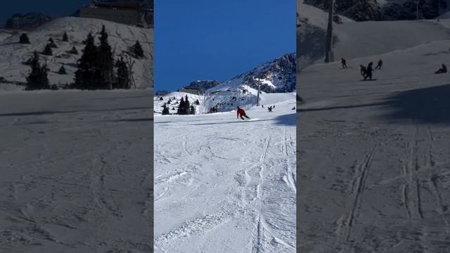 Ski resort Shymbulak. Almaty. Kazakhstan. March 2022. Горнолыжный курорт Шымбулак. Казахстан смотреть онлайн