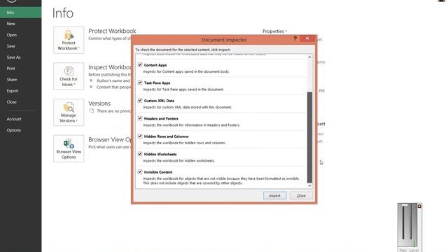 How to inspect an Excel 2013 document for hidden information смотреть онлайн