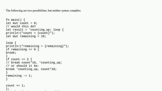 Break out of specific loop and return a value смотреть онлайн