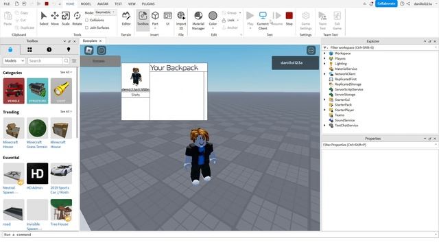 Как сделать инвентарь в Roblox Studio смотреть онлайн