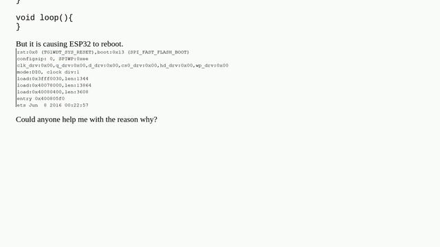 ESP32 Rebooting while converting String to Hex Array смотреть онлайн