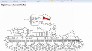 Как Нарисовать Танк бронированный КВ-6 Из Мультики Про Танки