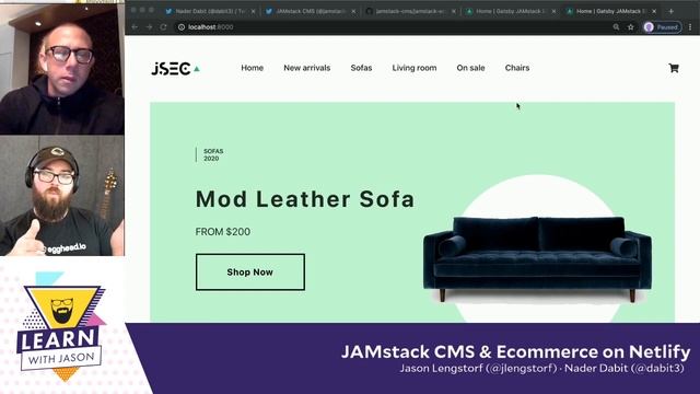 Ecommerce with JAMstack CMS and Netlify (with Nader Dabit) — Learn With Jason смотреть онлайн